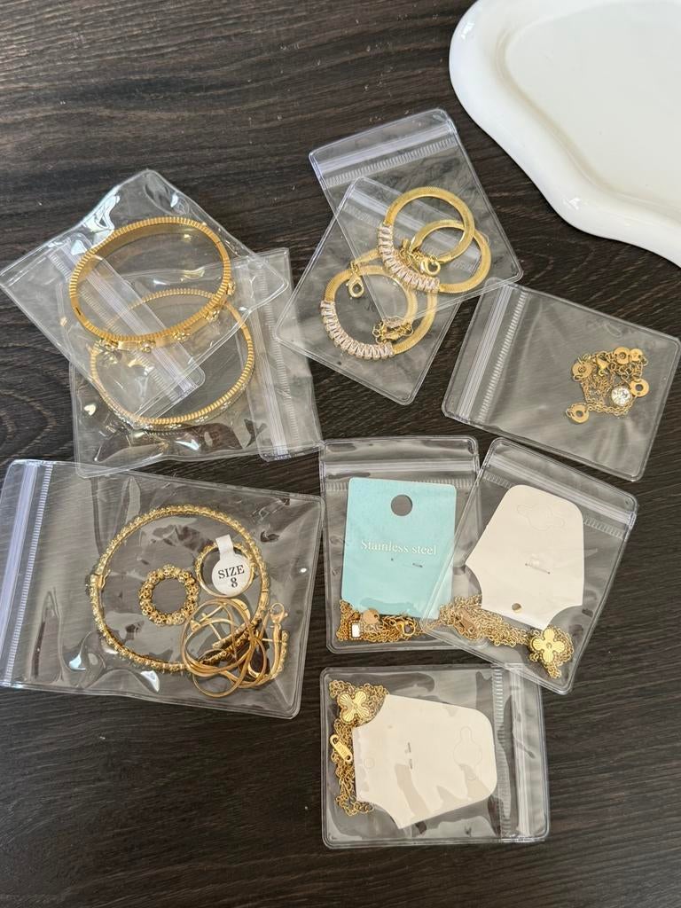 Lot Bijoux Acier Inoxidable - Colliers, Bracelets.. (neuf), Envoi, Neuf, Or