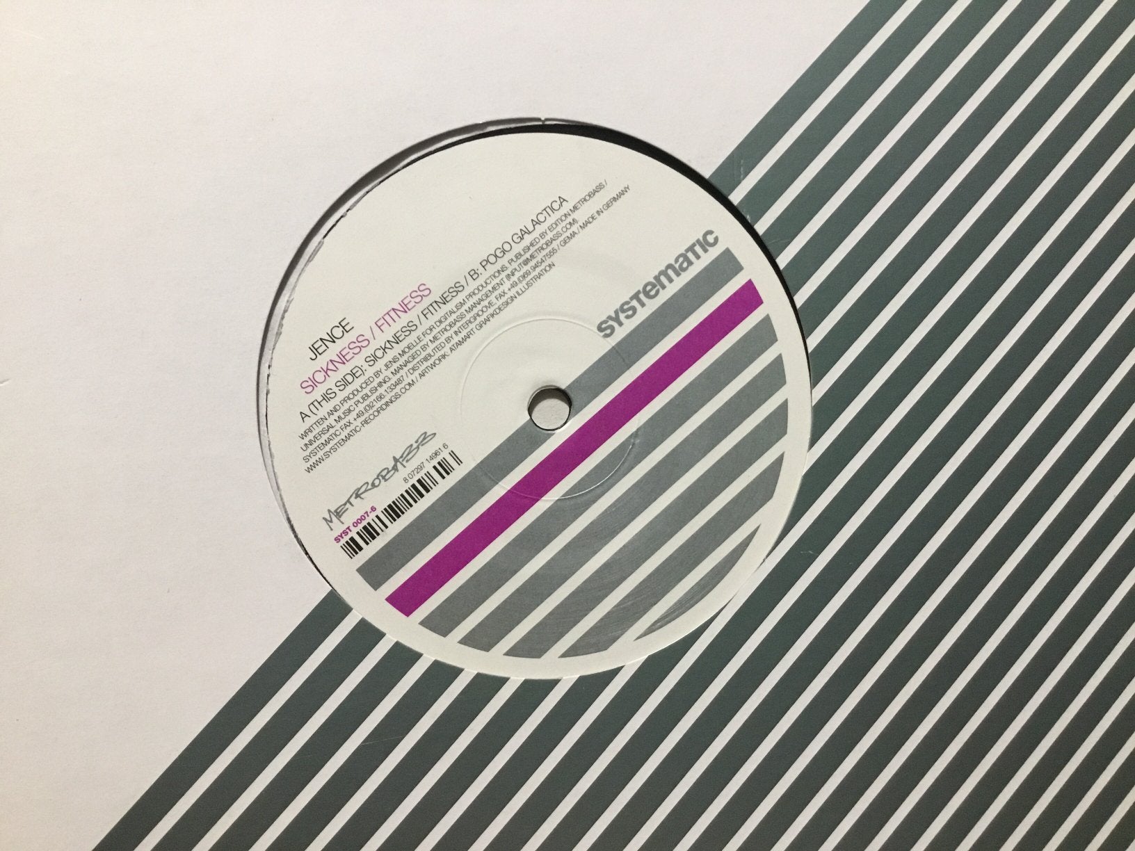 Jence. Sickness / Fitness, CD & DVD, Vinyles | Dance & House, Enlèvement ou Envoi, Comme neuf