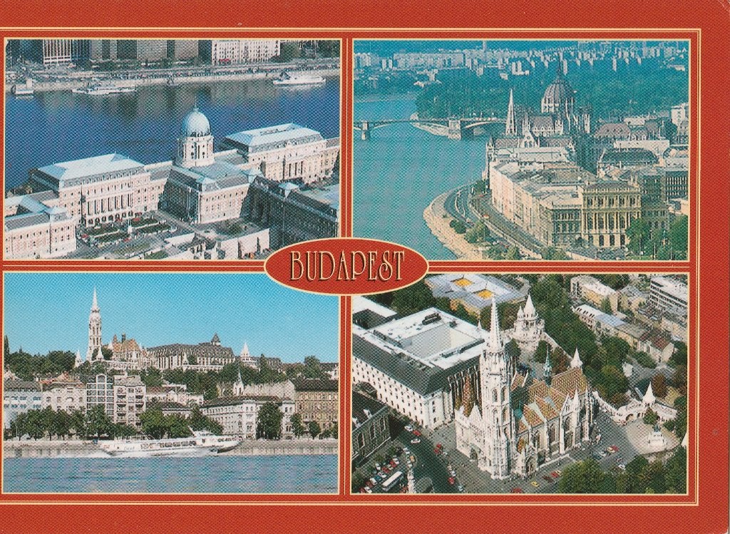 BUDAPEST -  Groeten met Diverse Zichten  + Mooie postzegels, Collections, Cartes postales | Étranger, Enlèvement ou Envoi, 1980 à nos jours