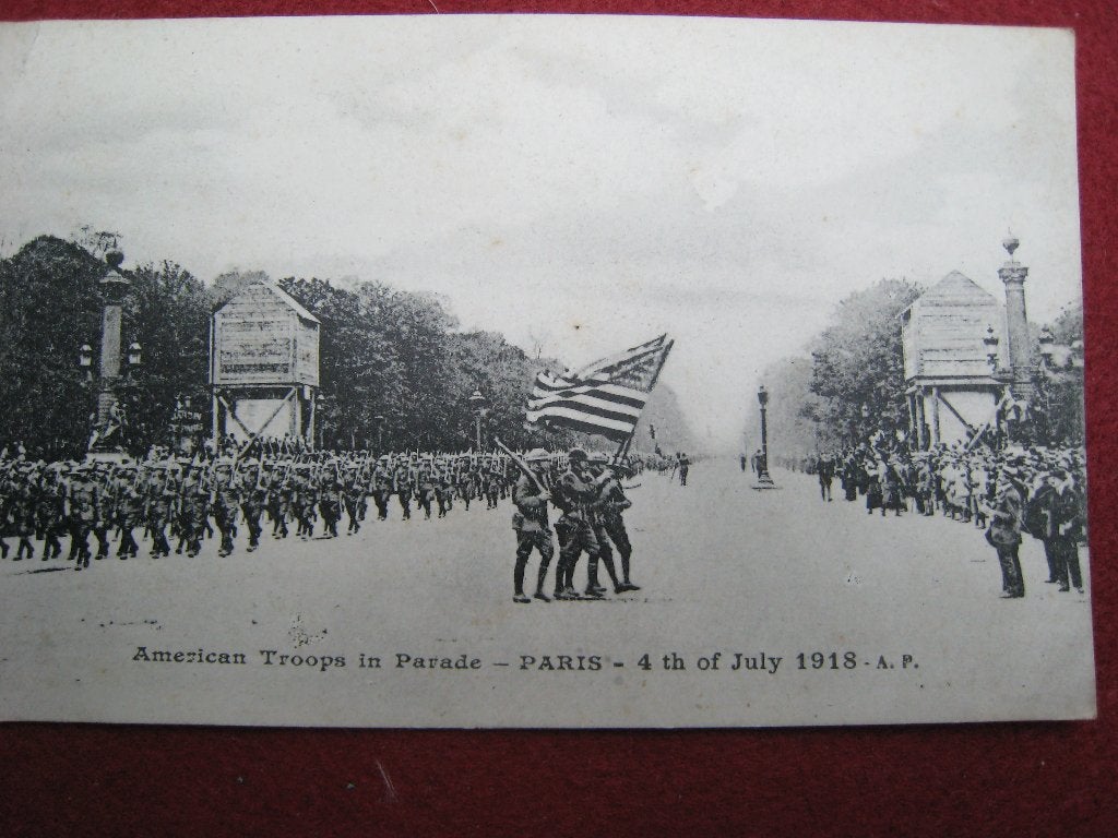 CP, 4 juillet 1918, États-Unis, Croix-Rouge américaine, Envoi, Avant 1920, Non affranchie, Politique et Histoire