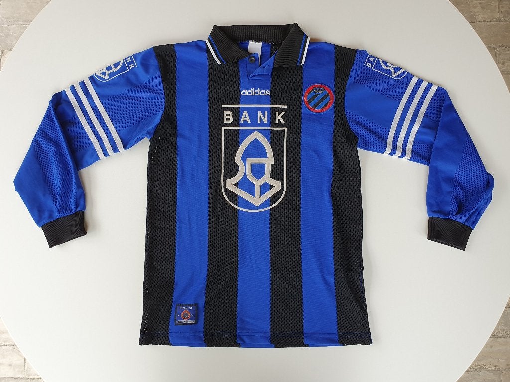 Voetbalshirt Club Brugge 1996-1997 Home shirt (Adidas, 152), Verzamelen, Ophalen of Verzenden, Gebruikt, Shirt