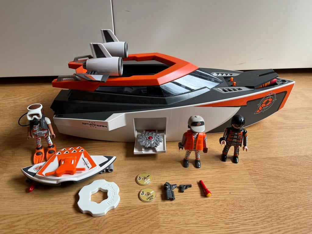 Playmobil spy team turboschip 70002 en 70004, Ophalen of Verzenden, Zo goed als nieuw