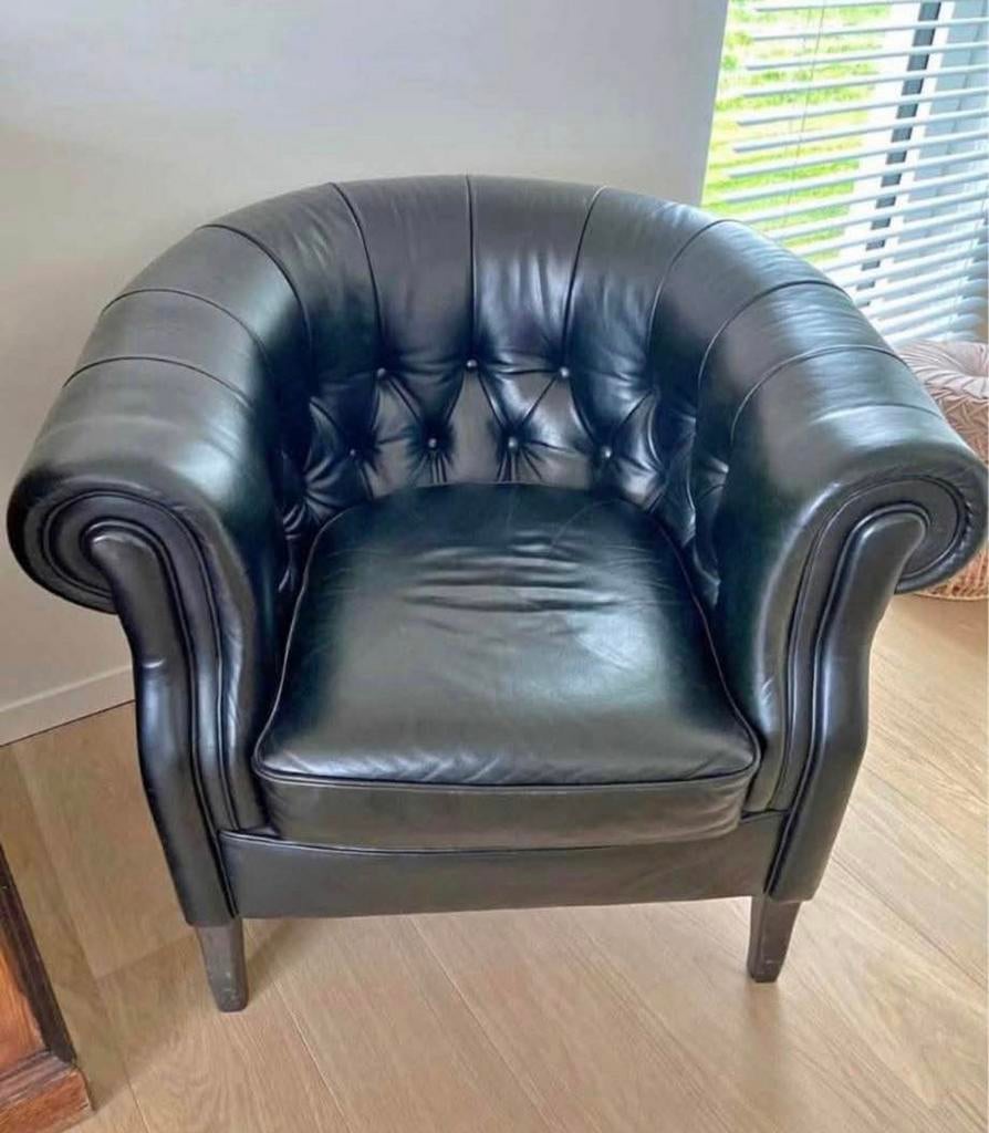Natuzzi Design Fauteuil – Hoogwaardig Leder, Huis en Inrichting, Fauteuils, Ophalen