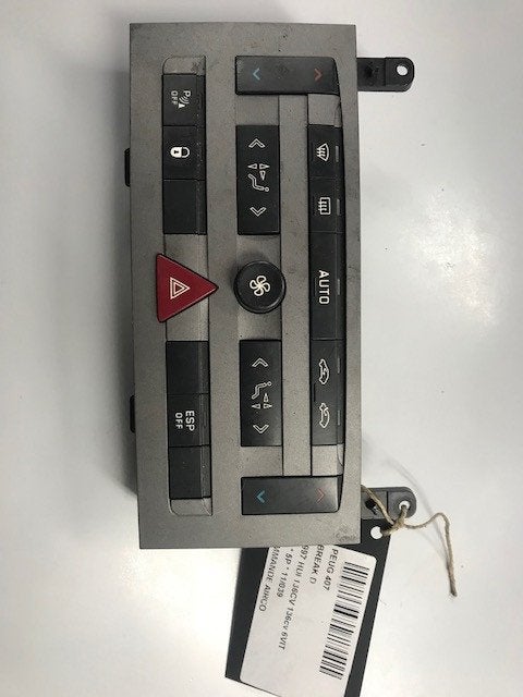 PANNEAU DE COMMANDE CLIMATISATION Peugeot 407 SW (6E), Utilisé, Peugeot