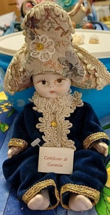 Lot de 2 Poupées de Collection Italiennes en Porcelaine, Envoi, Neuf, Poupée