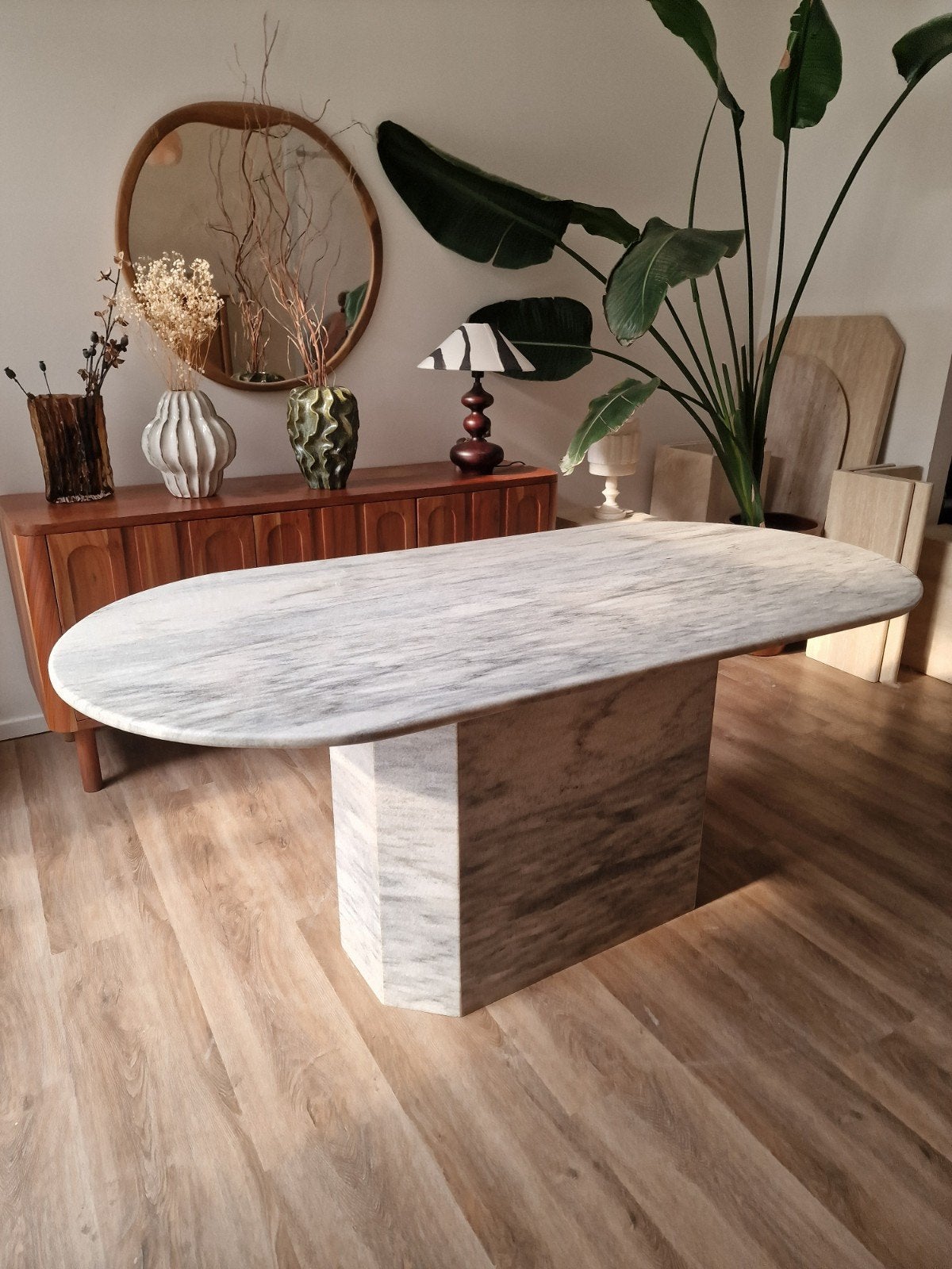 vintage marmeren eettafel, Ophalen