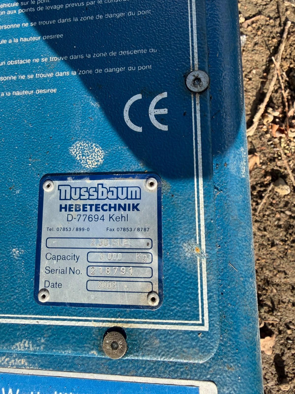 Hefbrug 3T, Auto diversen, Ophalen, Gebruikt