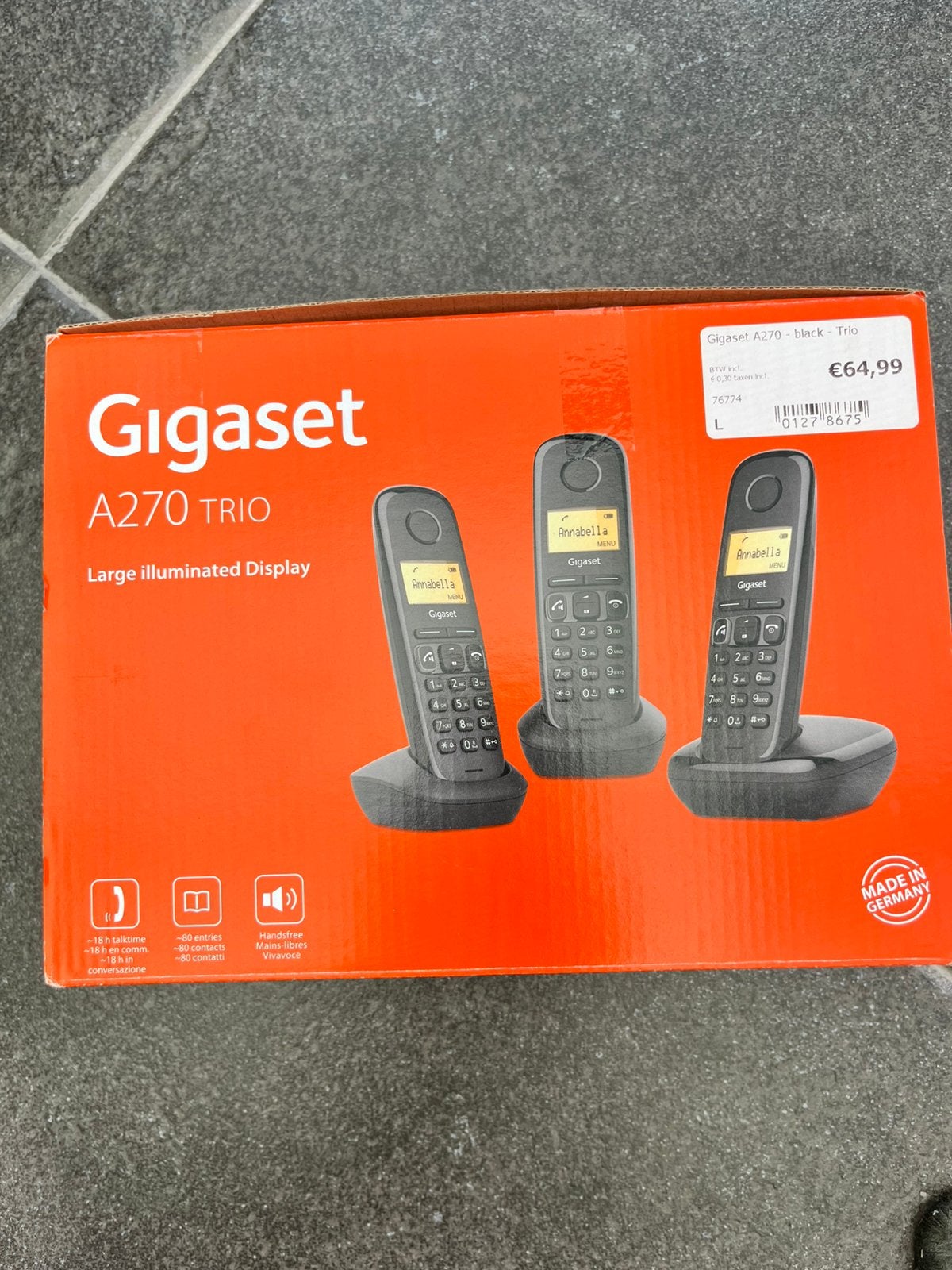 Gigaset A270 Trio, Telecommunicatie, Ophalen of Verzenden, Zo goed als nieuw