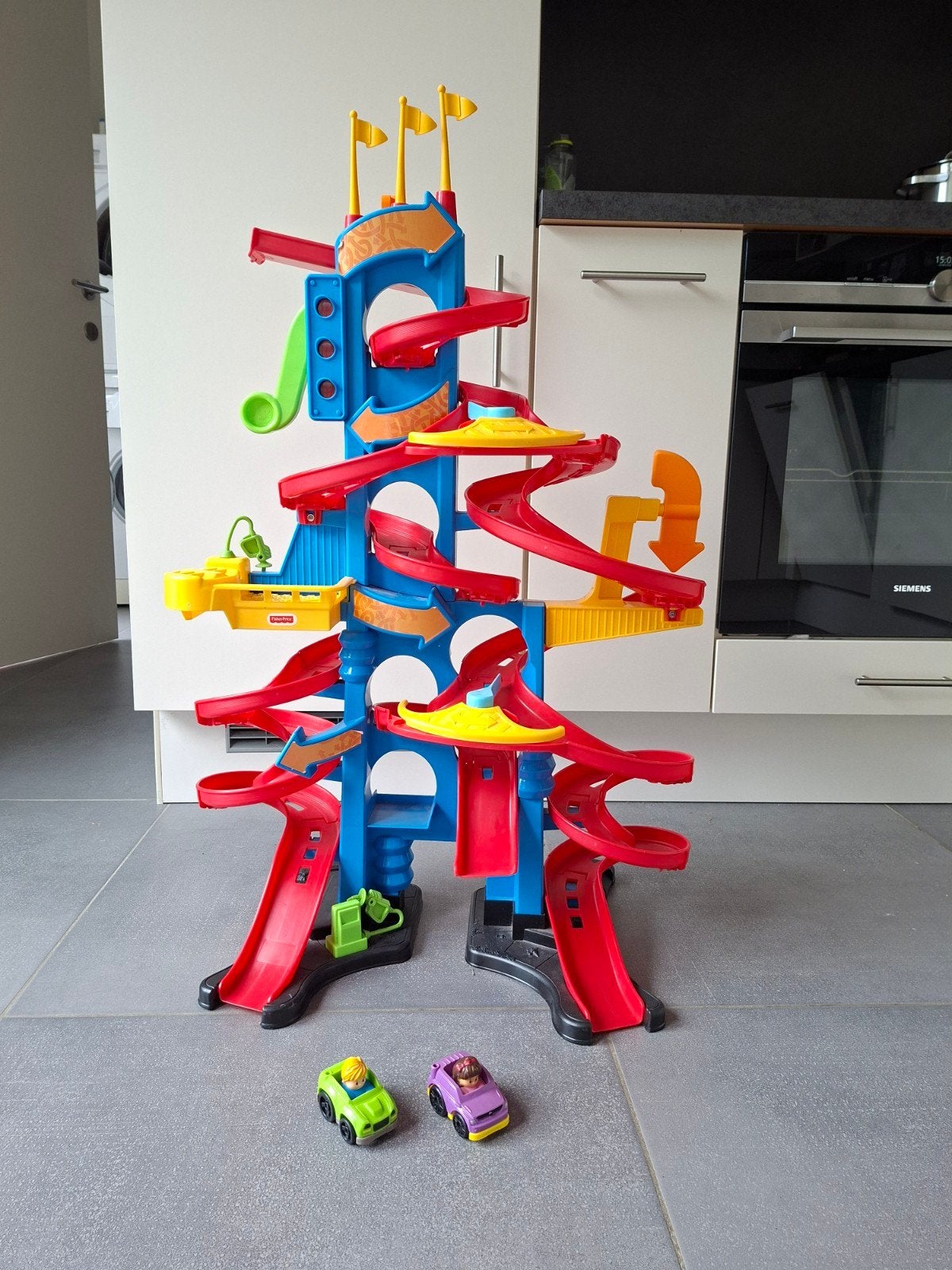 Fisher Price - Little people - Racebaan - autotoren, Kinderen en Baby's, Speelgoed | Fisher-Price, Ophalen