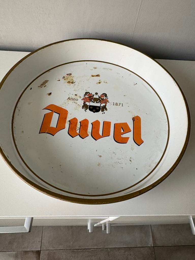 Ancien plateau métallique DUVEL, Enlèvement ou Envoi, Utilisé, Duvel