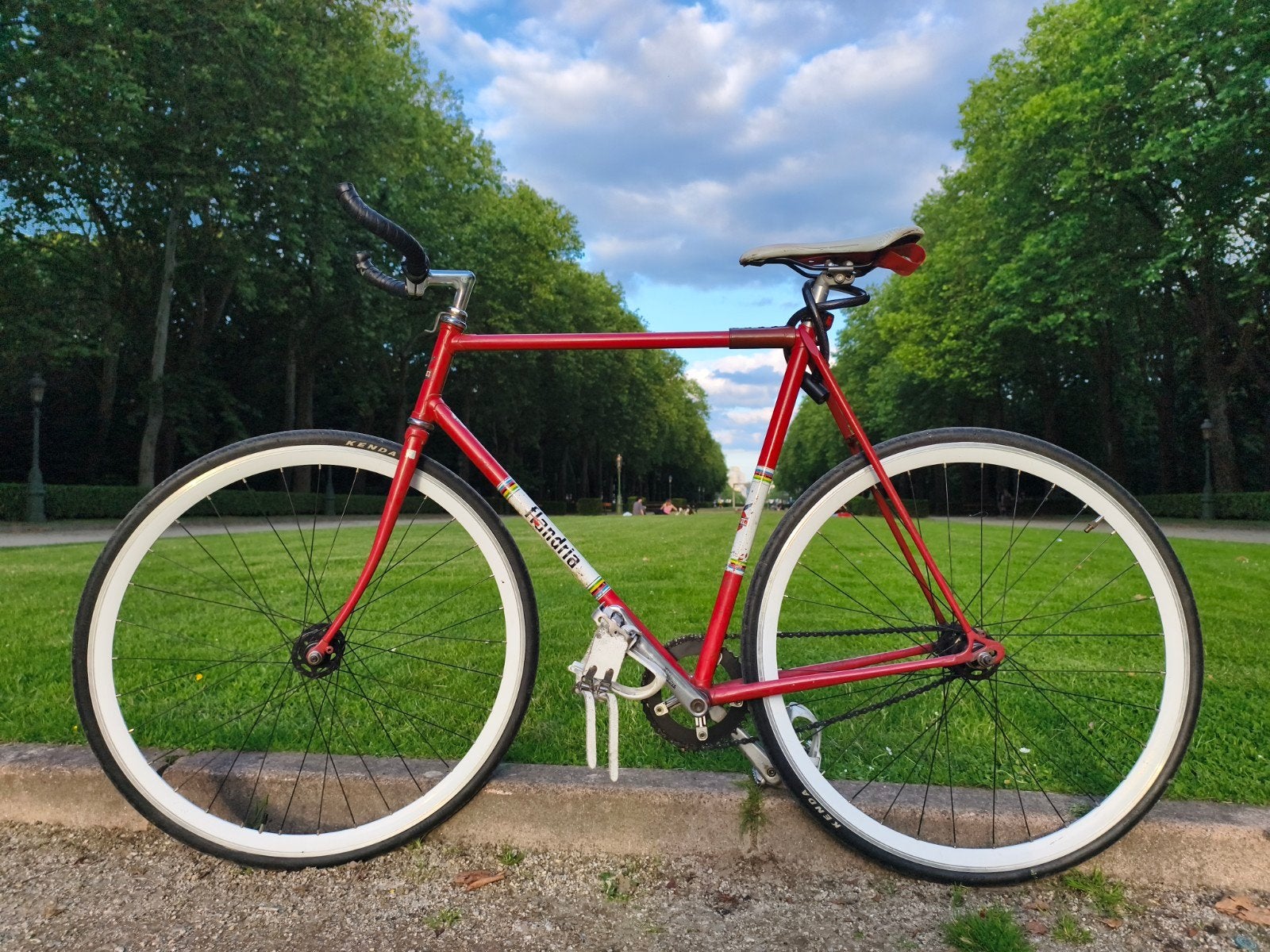 Fixie red Flandria Freddy Maertens 1975 uit de T54 collectie, Ophalen, Aluminium