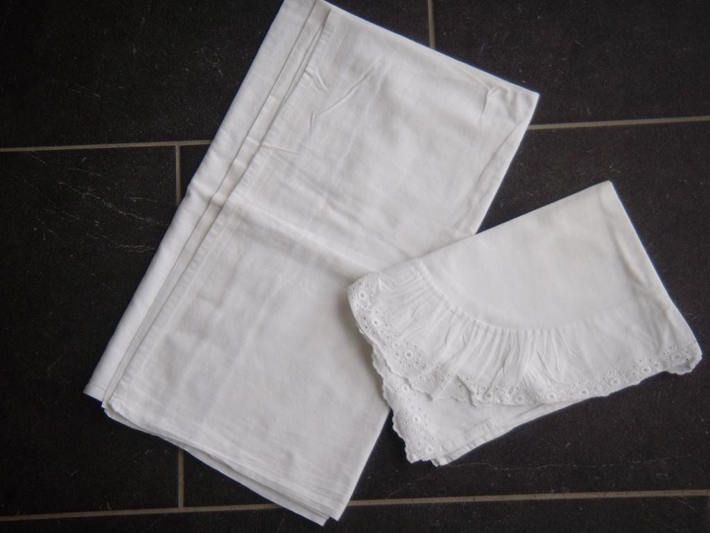 Mooie, vintage kinderlakenset, Huis en Inrichting, Ophalen of Verzenden, Gebruikt, Wit