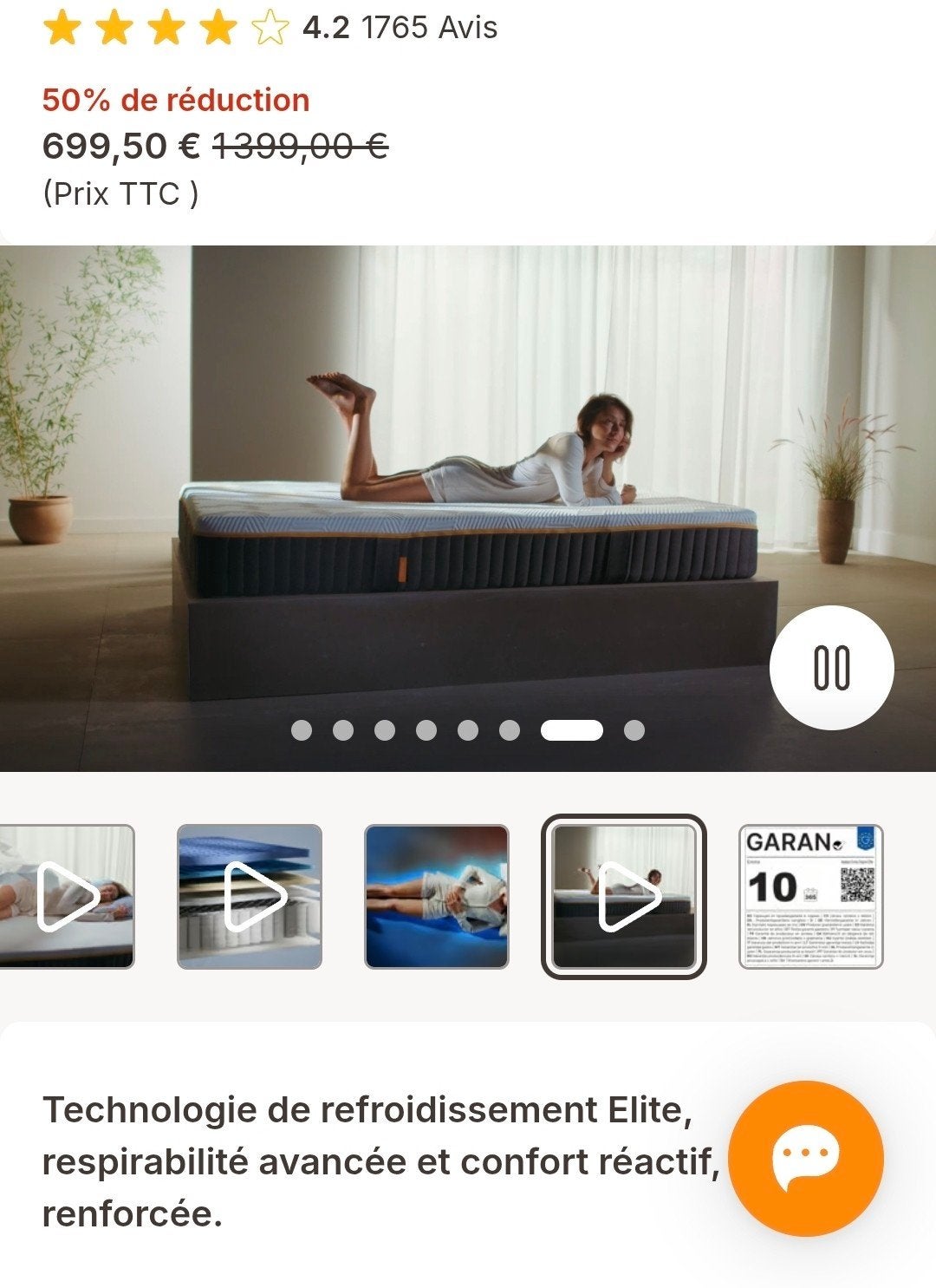 matelas emma 90x200, Enlèvement ou Envoi