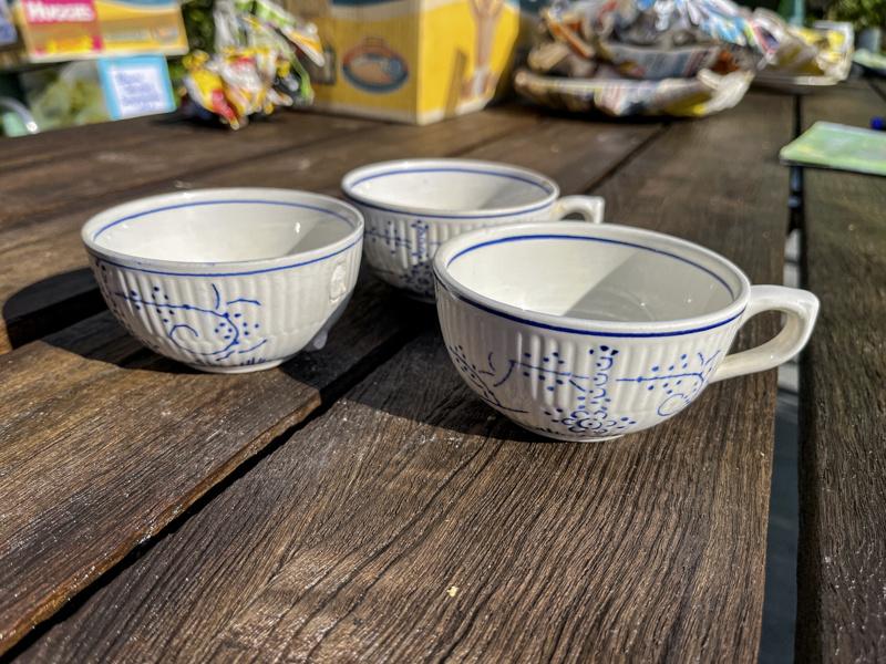 Royal Boch Copenhague kleine koffiekopjes, 4 stuks., Antiek en Kunst, Ophalen of Verzenden