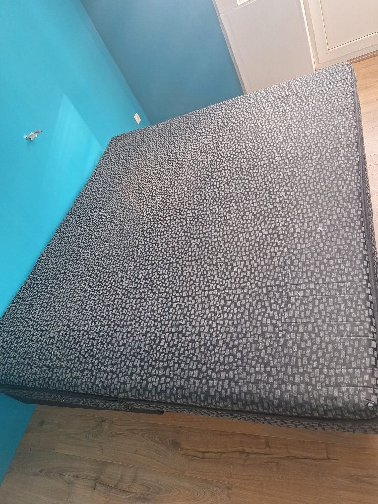 Flexibel tweepersoonsbed,om te bouwen tot 2x1persoonsbed, Ophalen, Overige materialen, Gebruikt, Zwart