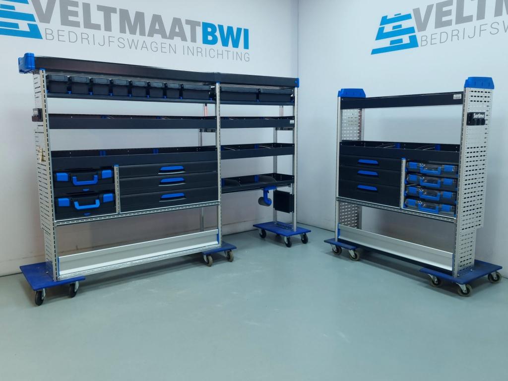 Sortimo nieuwe bedrijfswagen inrichting combiset, Auto-onderdelen