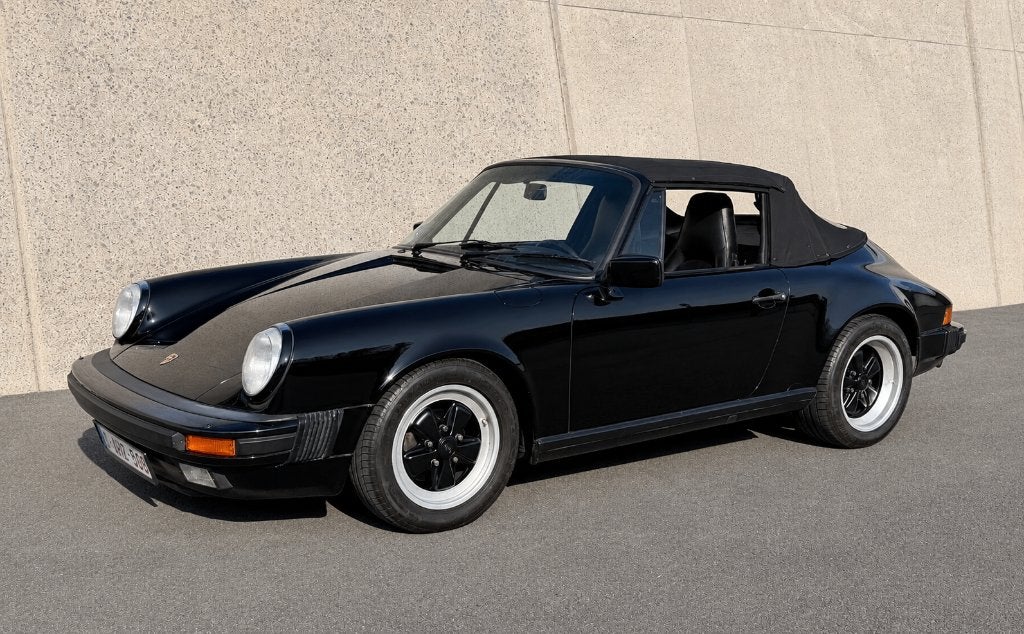 Porsche 911 3.2 G50 cabrio, Auto's, Zwart, Cabriolet, Zwart, Bedrijf