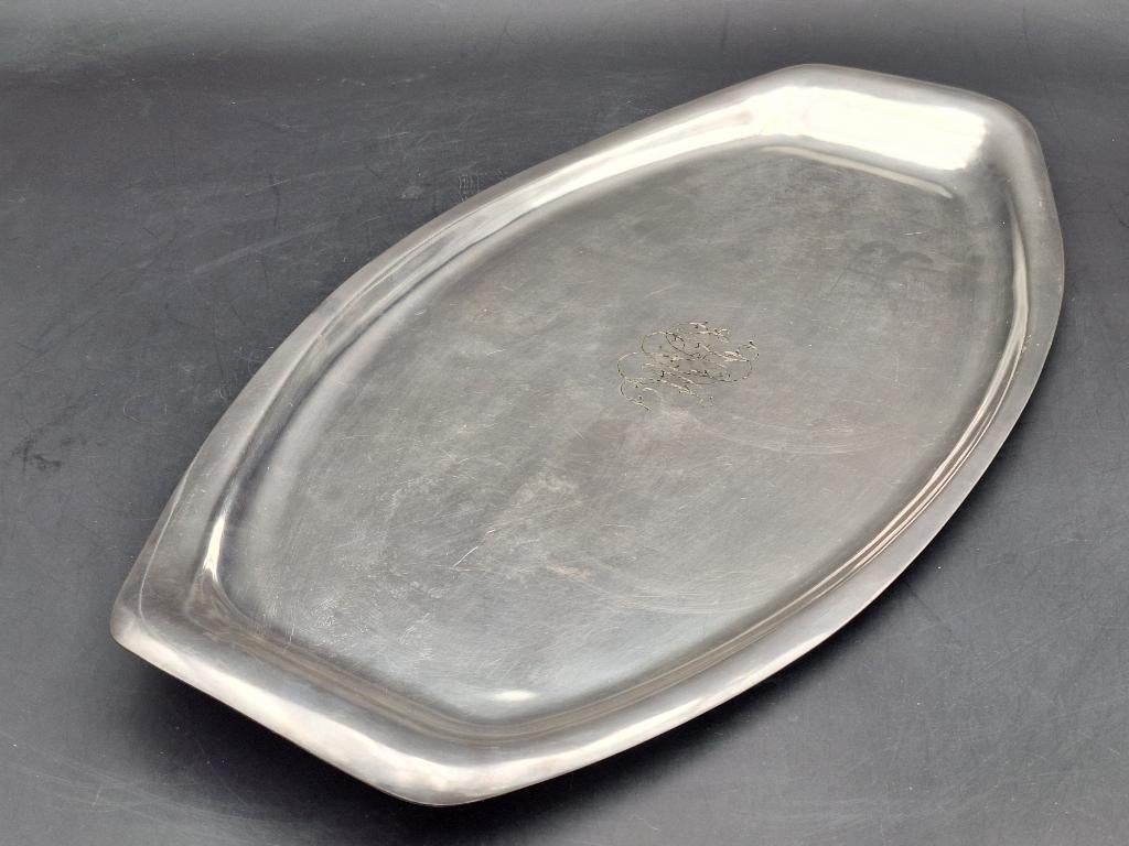 Zilveren/verzilverde schotel van Wiskemann, begin 1900, Antiek en Kunst, Ophalen of Verzenden