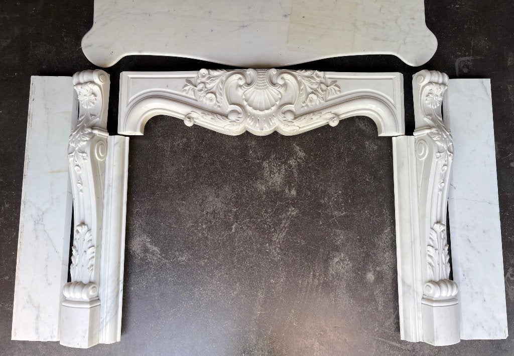 Cheminée en marbre style Louis XV, Enlèvement