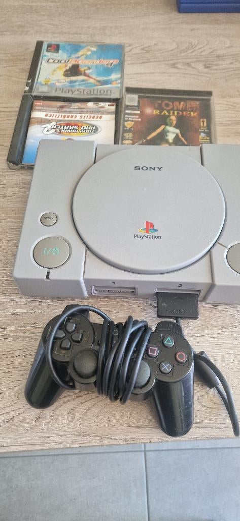 Playstation 1 Classic Console + Playstation 2, Ophalen, Gebruikt, Met 3 controllers of meer, Met games