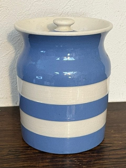 Vintage T G Green voorraadpot (Cornwall), electric blue, Ophalen