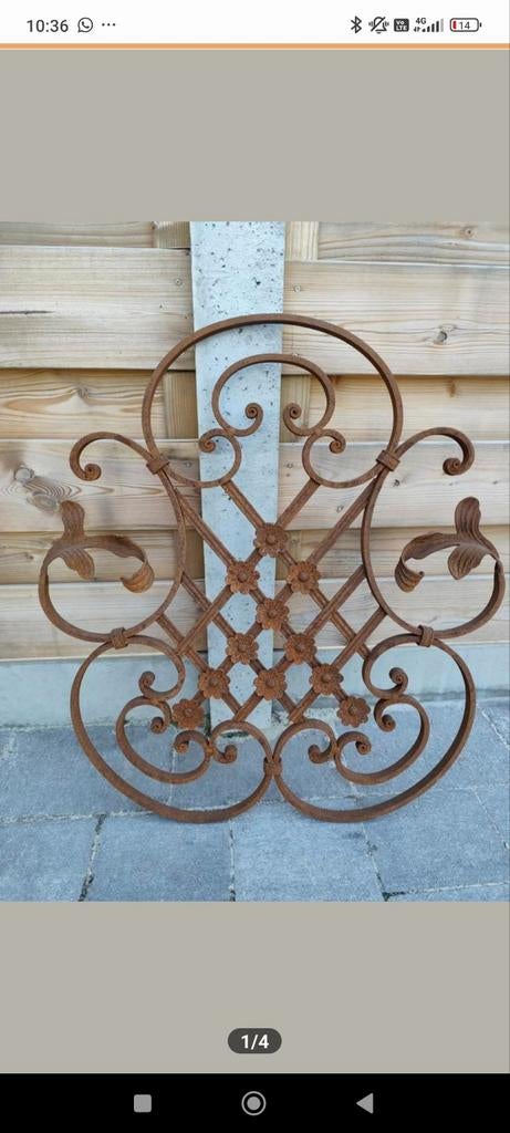 Smeedijzeren decoratie, Tuin en Terras, Ophalen, Zo goed als nieuw