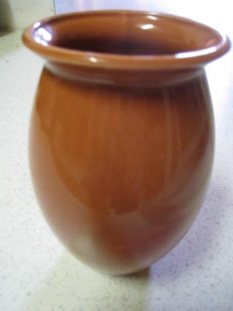 Bloempot bruine kruik vorm, H20cm x D13cm. Perfekte staat !!, Tuin en Terras, Ophalen, Binnen