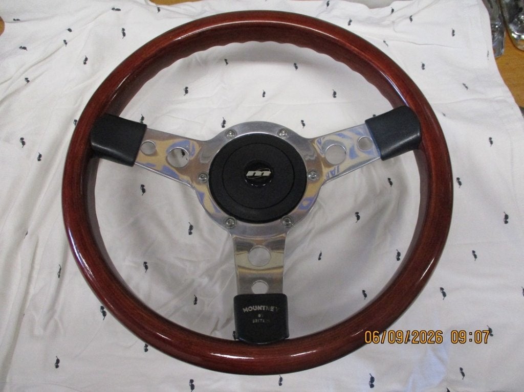Volant Mountney bois pour VW aircooled, Enlèvement ou Envoi, Utilisé, Pièces Oldtimer ou Ancêtre