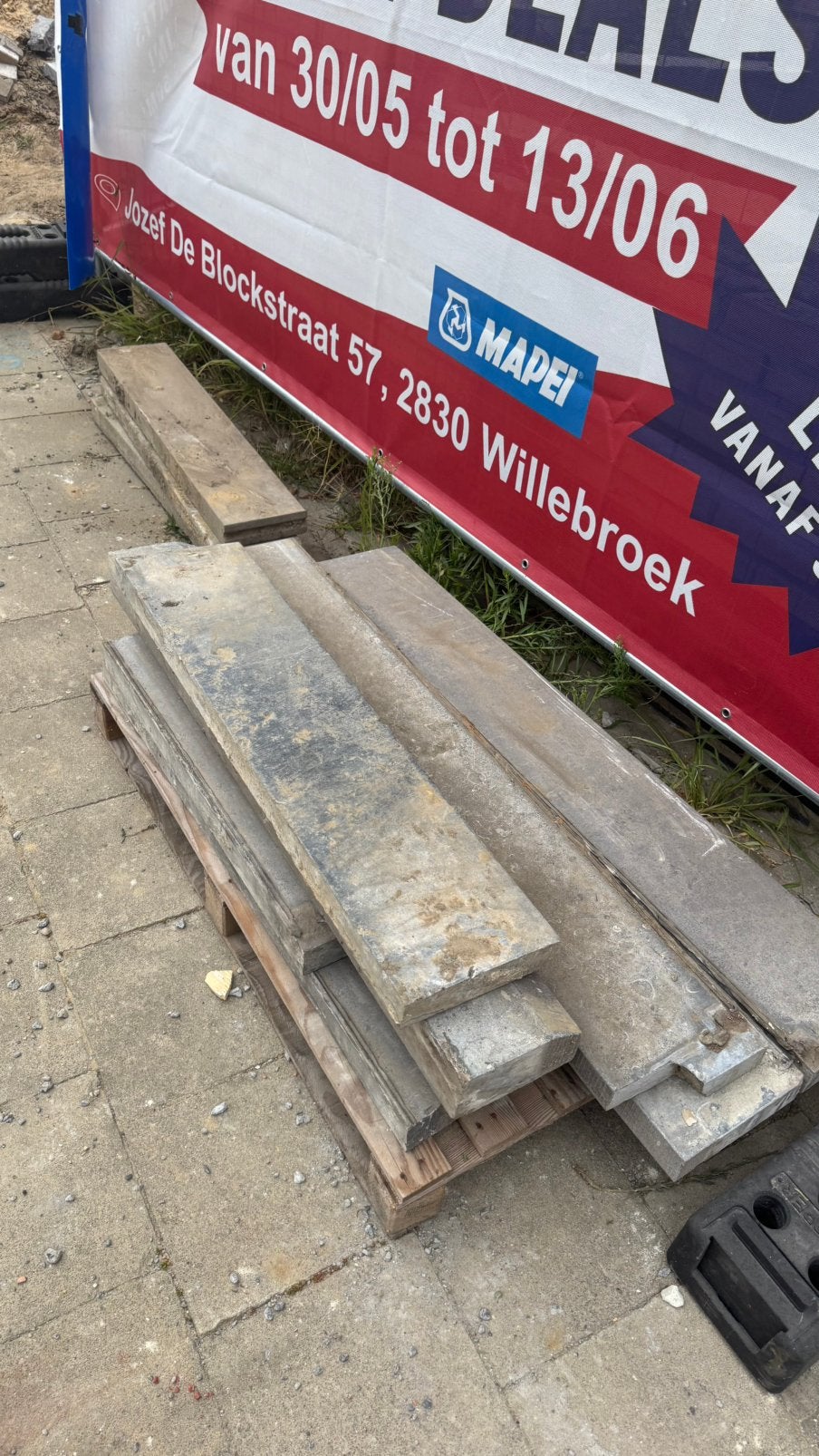 Dorpels & boordstenen, Ophalen, Gebruikt, 100 tot 200 cm, Overige typen