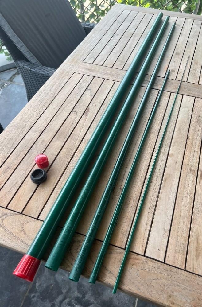 Telescoophengel 5 meter, Watersport en Boten, Ophalen, Gebruikt, Vaste hengel