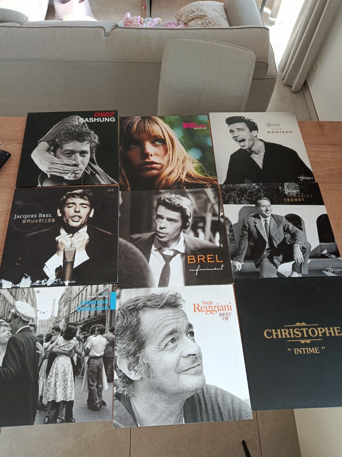 Lot de 12 vinyles de chanson française: Brel,Bashung,Birkin, Cd's en Dvd's, Vinyl | Pop, Complilatie, Ophalen, Zo goed als nieuw