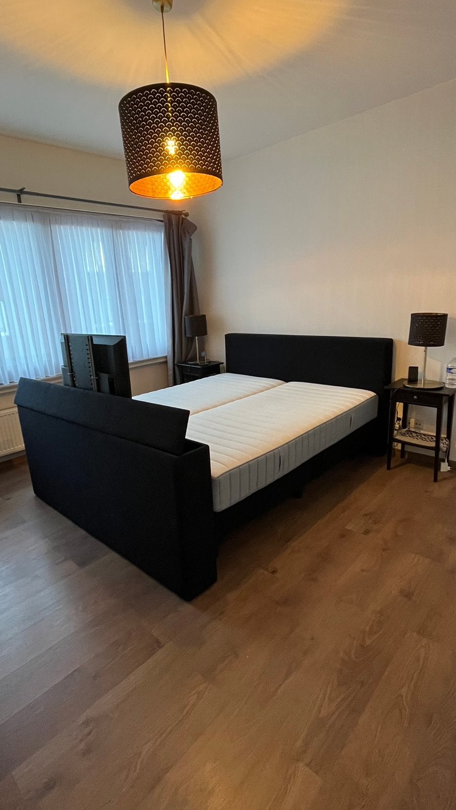 Elekrische Boxspring 180x200cm met Tv lift, Ophalen, Tweepersoons, 200 cm, 180 cm