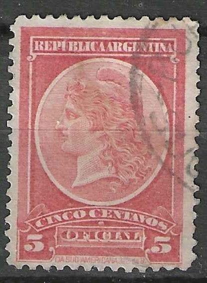 Argentinie 1901 - Yvert 32SE - Romeinse Godin Libertas (ST), Verzenden, Gestempeld