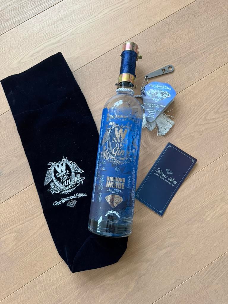 De luxe Double You Gin Diamond Edition 1,5 L - avec diamant, Collections, Collections Autre, Neuf, Enlèvement