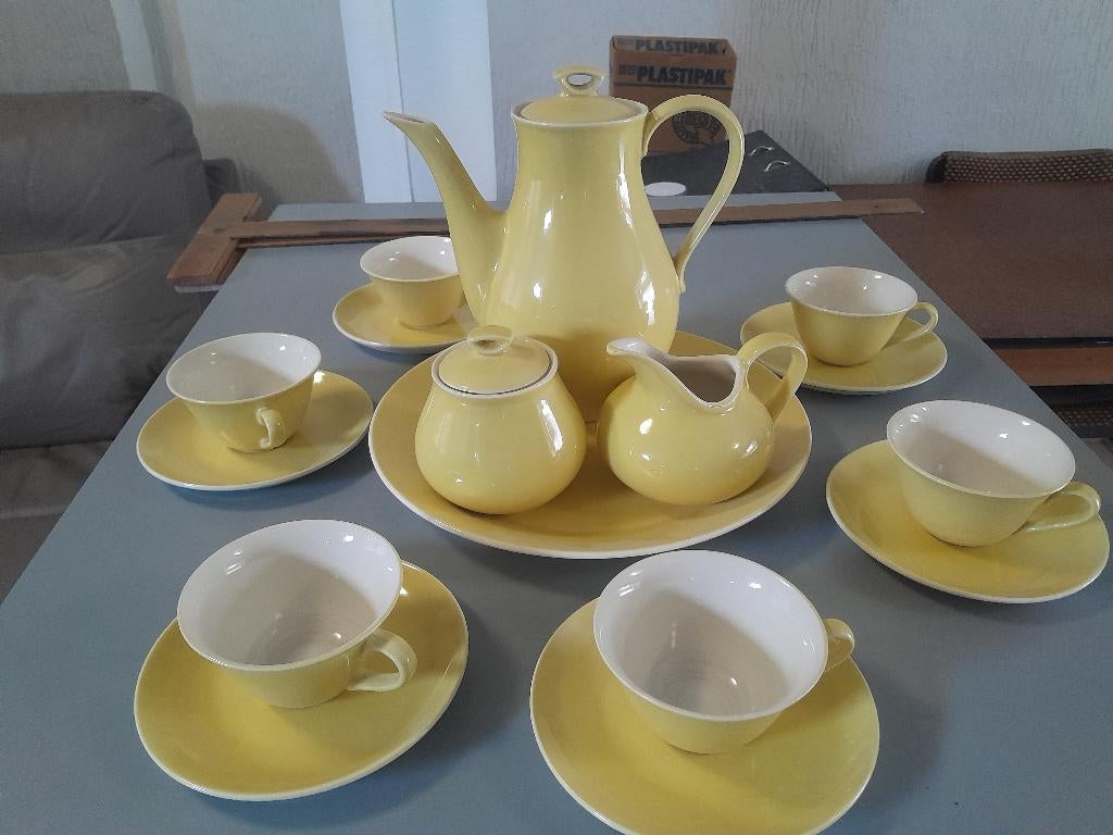 Boch Keralux koffieset 6 personen in goede staat, Antiek en Kunst, Ophalen of Verzenden