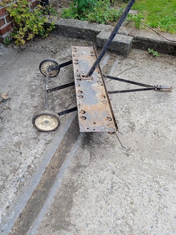 Scarificateur pour tracteur tondeuse, Enlèvement, Utilisé