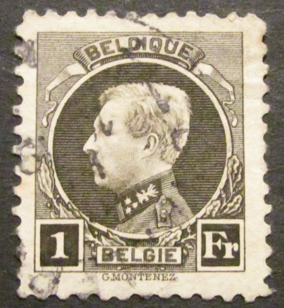 1 frank OBC 214 afgestempeld, Met stempel, Koninklijk huis, Frankeerzegel, Ophalen of Verzenden