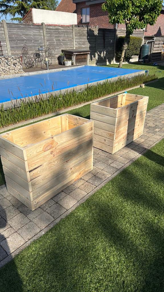 2 Plantenbakken, Ophalen, Zo goed als nieuw, Balkon, 60 tot 100 cm