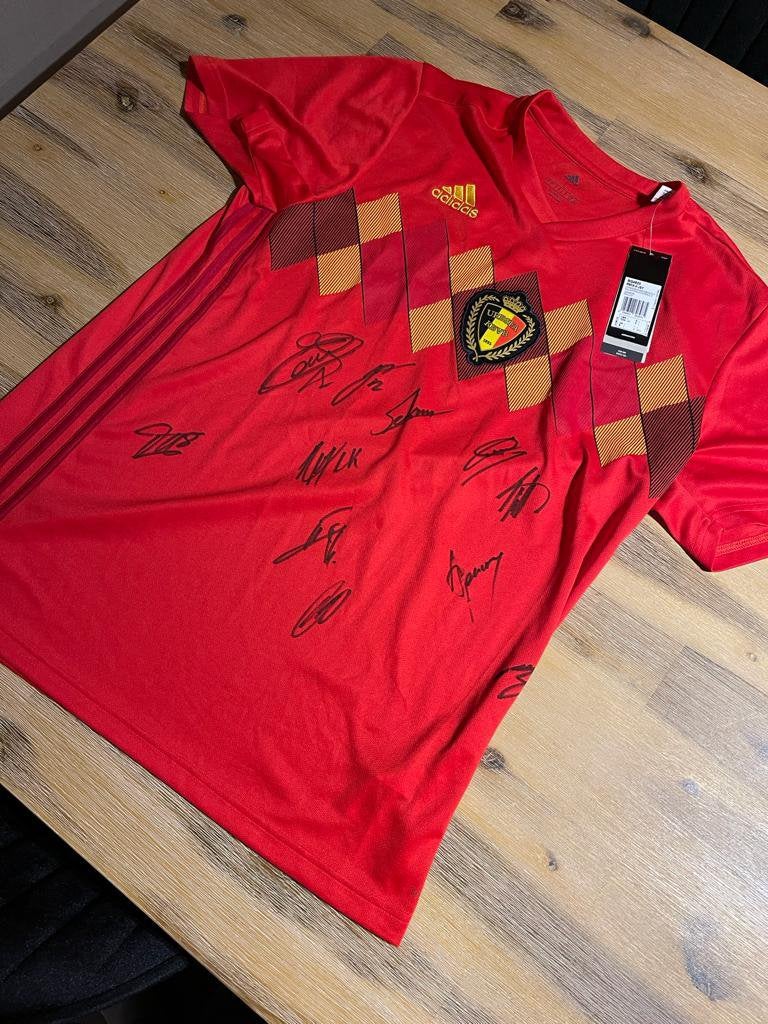 Gesigneerd shirt Rode Duivels WK 2018, Taille L, Enlèvement ou Envoi, Neuf, Maillot