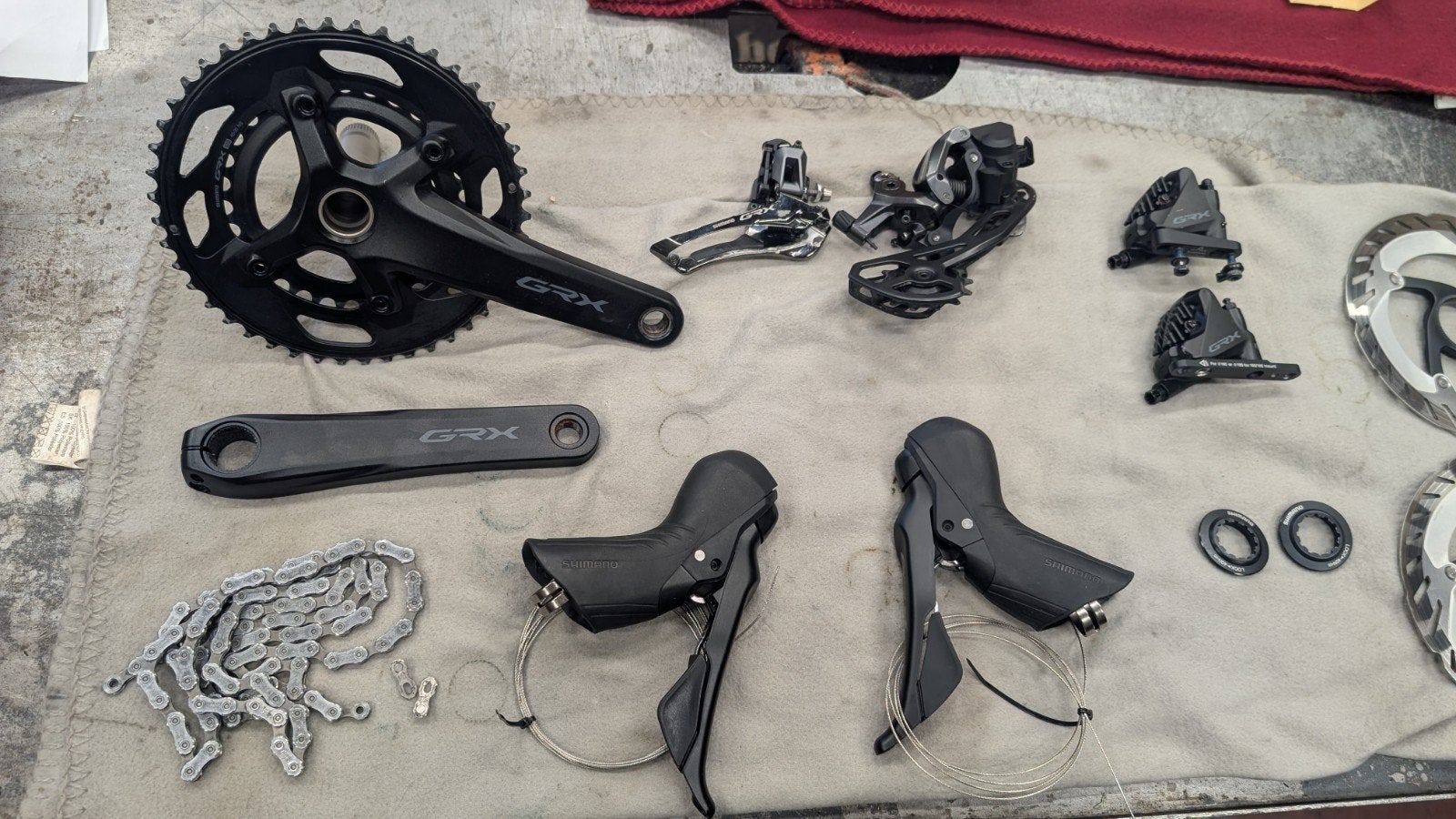 GRX Groepset 2x12 - Mechanisch, Fietsen en Brommers, Ophalen of Verzenden, Zo goed als nieuw, Shimano