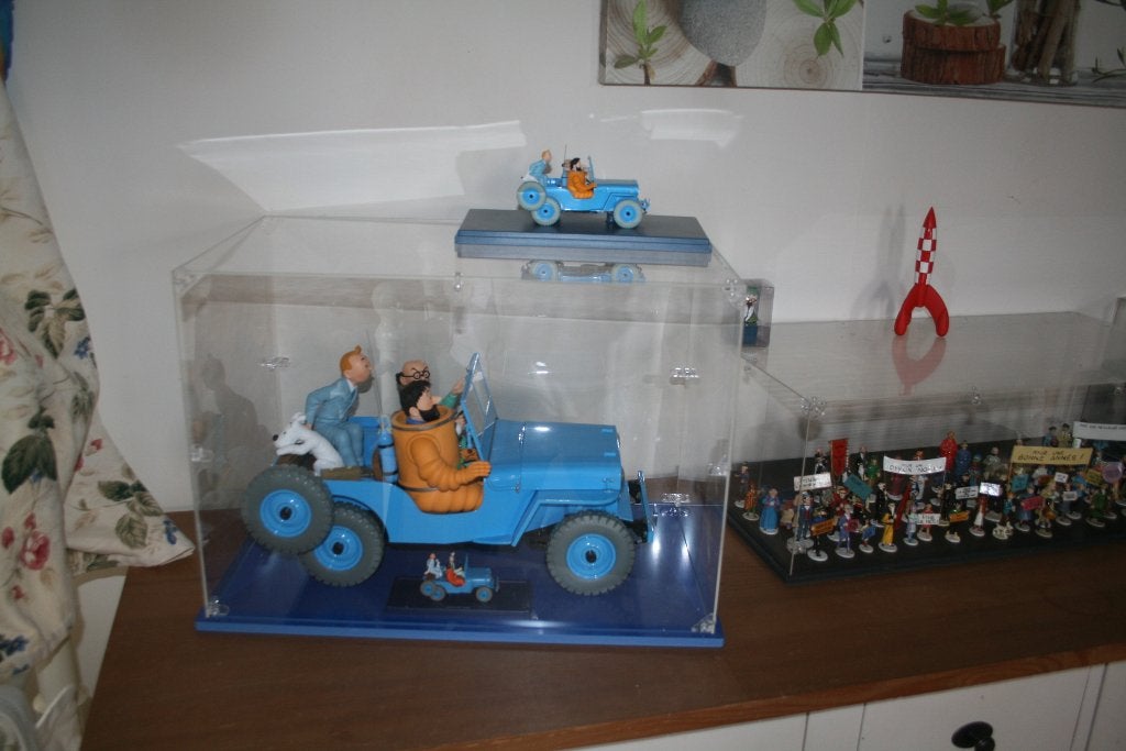 TINTIN HADDOCK ET TOURNESOL JEEP MOULINSART 1/8, Collections, Enlèvement ou Envoi, Neuf