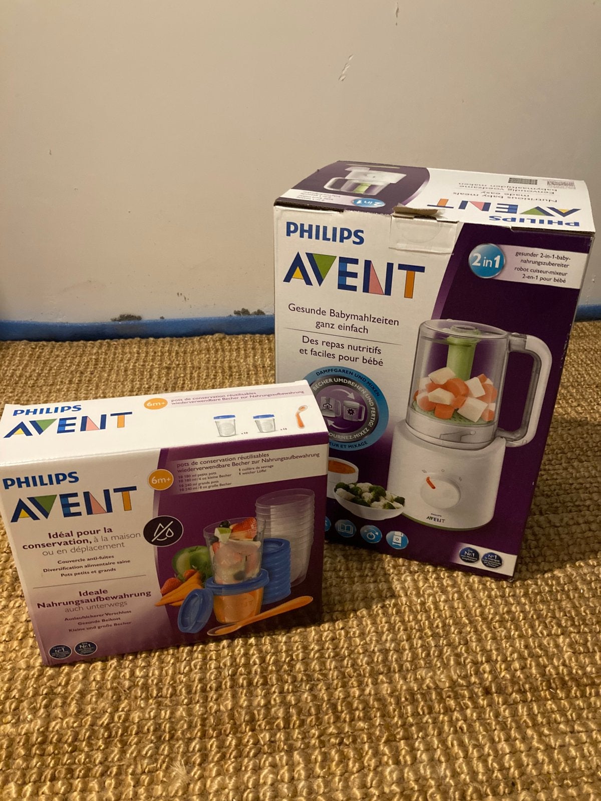 Philips Avent stoomkoker + potjes, Kinderen en Baby's, Ophalen, Gebruikt, Stoomfunctie, Philips Avent