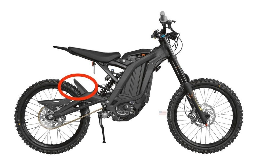 Surron light bee mud flap, Enlèvement