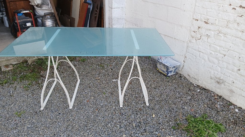 Table a manger en verre, Neuf, 100 à 150 cm, Cinq personnes ou plus, Verre