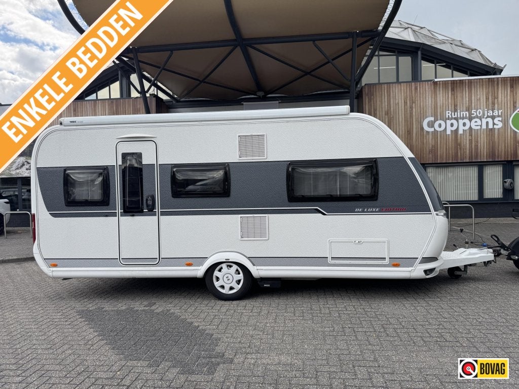 Hobby De Luxe Edition 495 UL 2018 MOVER + LUIFEL!, Caravans en Kamperen, Caravans, Rondzit, Hobby, 2 aparte bedden, 4 tot 5 meter