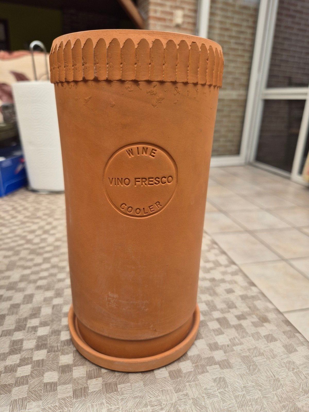Vintage terracotta wijnkoeler Vino Fresco made in Italy, Ophalen of Verzenden