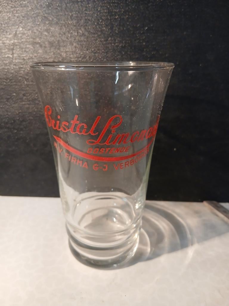 Cristal Limonadeglas n.v. firma G-J Verborgh Oostende, Ophalen of Verzenden