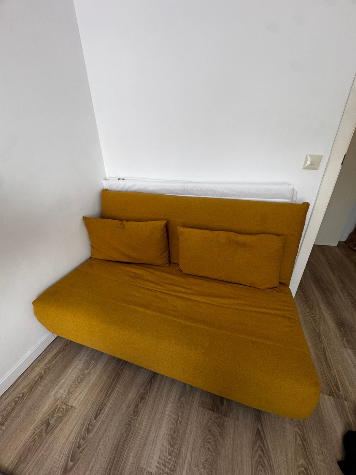 Canapé lit 2 personnes, Maison & Meubles, Jaune, Enlèvement, Utilisé, 200 cm