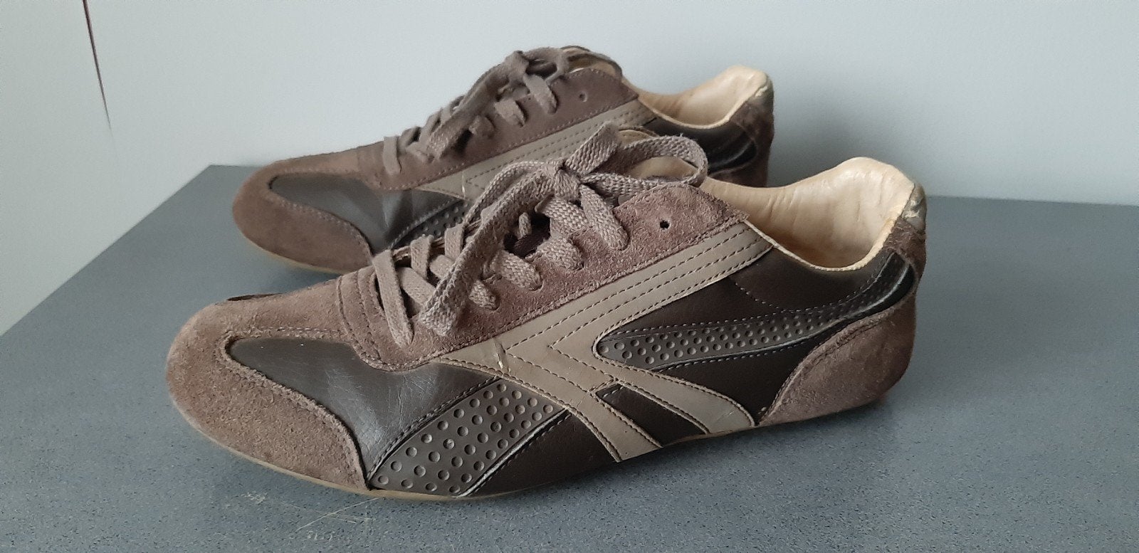 Bluehaven sneakers maat 43 bruin - suede & leder, Ophalen, Bruin, Sneakers, Bluehaven