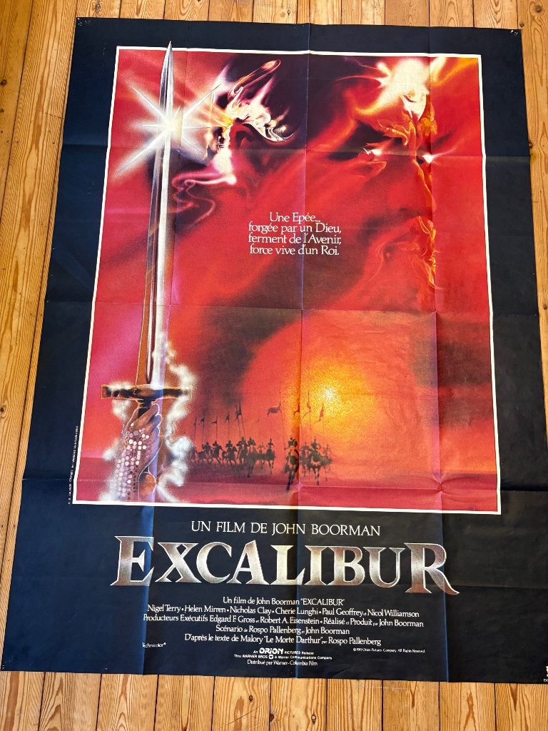 Affiche du film Excalibur, Rectangulaire vertical, Enlèvement, Utilisé, Cinéma et TV
